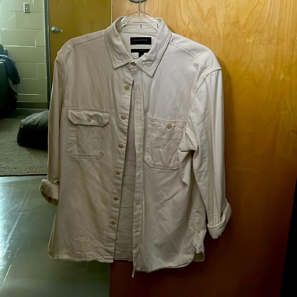 Banana Republic Standard Fit Cream Shacket